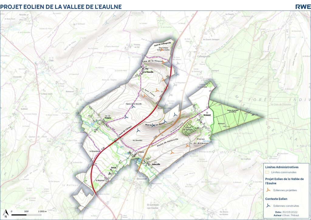 Implantation du projet éolien