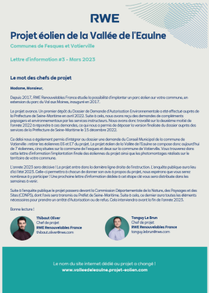 Lettre d'information n°3